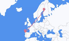 Flyrejser fra Karleby til Santiago de Compostela