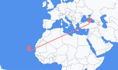 Flyg från Sal, Kap Verde, Kap Verde till Tokat, Turkiet