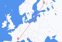 Flights from Nîmes, France to Kuopio, Finland