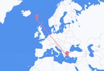 出发地 法罗群岛出发地 索尔瓦古尔目的地 希腊米科诺斯的航班