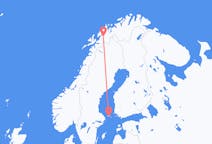 Loty z Maarianhamina, Wyspy Alandzkie do Bardufossa, Norwegia