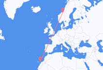 Voos de Trondheim, Noruega para Ajuy, Espanha