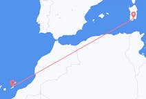 Flyreiser fra Ajuy, Spania til Cagliari, Italia