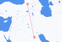 Flug frá Qaisumah, Sádi-Arabíu til Kars, Tyrklandi