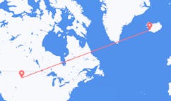出发地 美国比灵斯目的地 冰岛雷克雅维克的航班