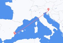 Flights from Ljubljana in Slovenia to Alicante in Spain