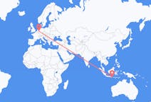 Flyg från Denpasar, Indonesien till Düsseldorf, Tyskland