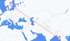 Flights from Yangon, Myanmar (Burma) to Örebro, Sweden