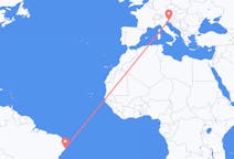 Flyreiser fra Maceió, Brasil til Trieste, Italia