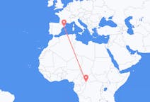 Flyg från Bangui, Centralafrikanska republiken till Barcelona, Spanien