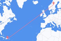 Flyreiser fra Santo Domingo, den dominikanske republikk til Östersund, Sverige