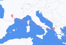 Vuelos de castres, Francia a Corfú, Grecia