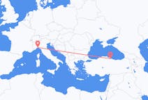 出发地 土耳其出发地 薩姆松目的地 意大利热那亚的航班