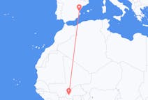 Flights from Bobo-Dioulasso, Burkina Faso to Valencia, Spain