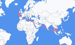 印度尼西亚出发地 巴淡島飞往印度尼西亚飞往 拉科鲁尼亚的航班