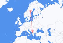 Flyrejser fra Ohrid, Nordmakedonien til Sundsvall, Sverige