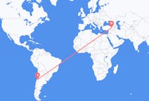 Flyreiser fra Santiago de Chile, Chile til Bingöl, Tyrkia