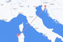 Vols de Rijeka, Croatie pour Alghero, Italie