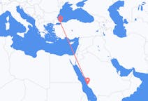 Flyreiser fra Jidda, Saudi-Arabia til Istanbul, Tyrkia
