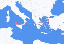 Fly fra Mytilene til Trapani