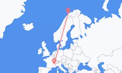 Flyrejser fra Tromsö, Norge til Grenoble, Frankrig