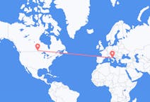 Flyg från Winnipeg, Kanada till Pescara, Italien