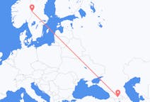 Flyreiser fra Tbilisi, Georgia til Rörbäcksnäs, Sverige
