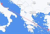 イタリアのペスカーラからから、ギリシャのコス島までのフライト