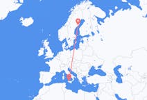 Vluchten van Palermo, Italië naar Umeå, Zweden