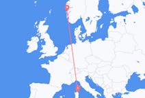 Flyg från Bergen, Norge till Olbia, Italien