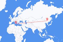 Flyg från Harbin, Kina till Catania, Italien