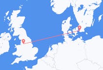 Loty z Manchester, Anglia do Malmö, Szwecja