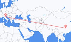 Flyreiser fra Zhangjiajie, Kina til Rimini, Italia