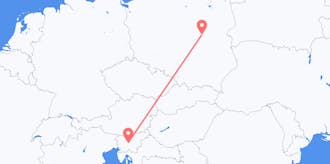 Flyreiser fra Slovenia til Polen
