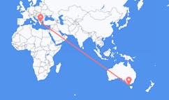 Flyrejser fra King Island, Australien til Volos, Grækenland