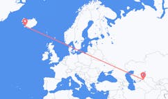 Vluchten van Nukus, Oezbekistan naar Reykjavík, IJsland