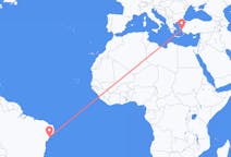 브라질 아라카주에서 출발해 그리스 사모스에게(으)로 가는 항공편