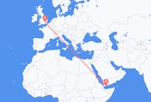 Flights from Aden, Yemen to London, the United Kingdom