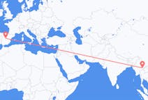 Flyrejser fra Kengtung, Myanmar (Burma) til Madrid, Spanien