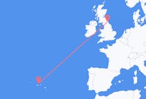 Flights from the city of Newcastle upon Tyne to the city of Graciosa