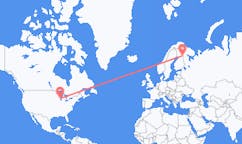 Loty z Milwaukee, Stany Zjednoczone do Kuusamo, Finlandia