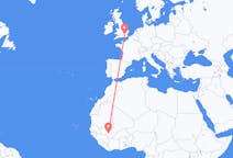 Flyreiser fra Bamako, til London
