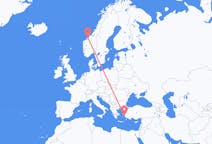 Flights from Samos, Greece to Kristiansund, Norway