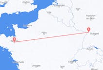 Flyreiser fra Karlsruhe, Tyskland til Rennes, Frankrike