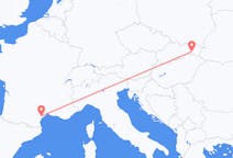 Flyg från Kosice, Slovakien till Aspiran, Frankrike