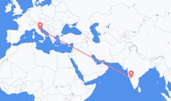 Flights from Hubli, India to Ancona, Italy