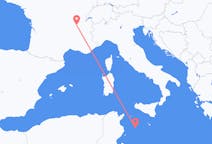 Fly fra Lyon til Lampedusa