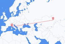 Flyreiser fra Semej, Kasakhstan til Bastia, Frankrike
