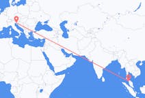 Flyg från Alor Setar, Malaysia till Trieste, Italien