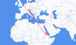 Flyreiser fra Shire, Etiopia til Rimini, Italia